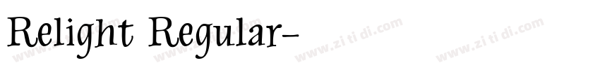 Relight Regular字体转换